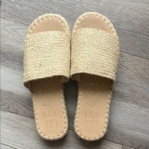Beach Tan Espadrille Slides for Women